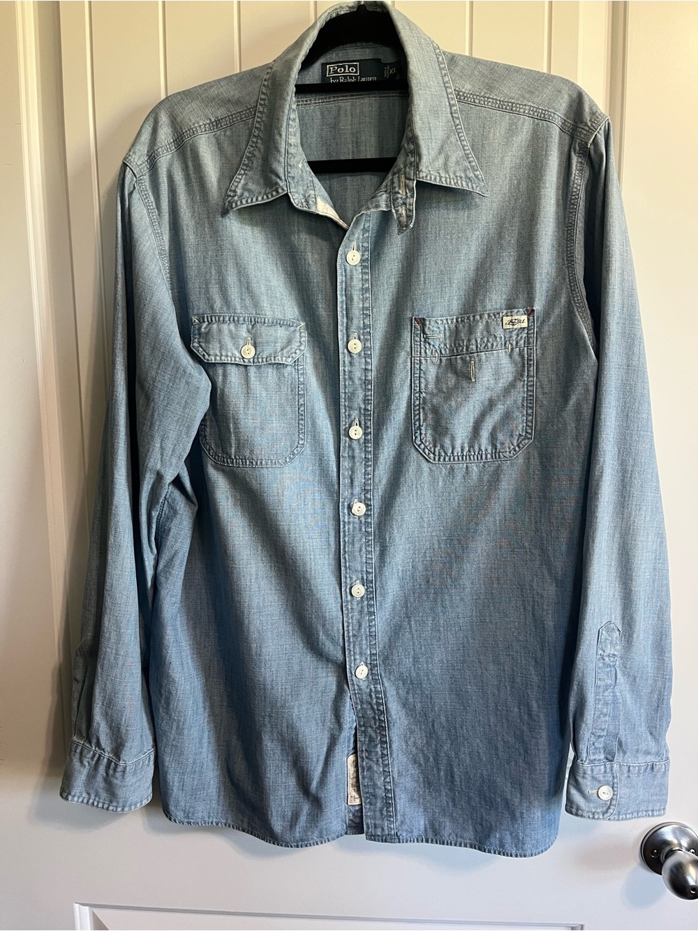 Polo Ralph Lauren Shirt XL Chambray US RL Naval Res Heritage Workwear Vintage